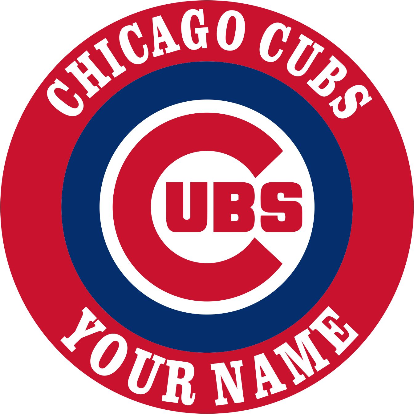 Chicago Cubs Customized Logo vinyl decal